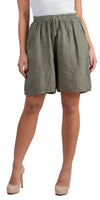 Silvana Linen Shorts - Shop Gigi Moda - Made in Italy # 100% Linen, drawstring, drawstring shorts, Gigi Moda, Linen, Made in Italy, one size, OS, Pockets, shorts, side pockets, spring, Tie waist