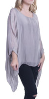 Seta Cara Kaftan - Gigi Moda - Made in Italy # 100% Silk, Blouse, Kaftan, Made in Italy, OS, resort, resort wear, Silk