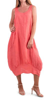 Luna Dress - Gigi Moda - Made in Italy # 100% Linen, Dress, Gigi Moda, Linen, Made in Italy, OS, Pockets, Sleeveless