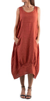 Luna Dress - Gigi Moda - Made in Italy # 100% Linen, Dress, Gigi Moda, Linen, Made in Italy, OS, Pockets, Sleeveless