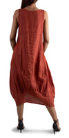 Luna Dress - Gigi Moda - Made in Italy # 100% Linen, Dress, Gigi Moda, Linen, Made in Italy, OS, Pockets, Sleeveless