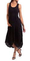 Rosalia Dress - Gigi Moda - Made in Italy # 100% Linen, Dress, free shipping, Gigi Moda, italian dress, Linen, linen dress, Long, Made in Italy, one size, OS, resort, resort wear, Sleeveless, washable