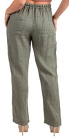 Marca Linen Pants - Shop Gigi Moda - Made in Italy # 100% Linen, drawstring pant, elastic waist, elastic waistband, free shipping, Gigi Moda, Linen, linen pants, Made in Italy, OS, Pants, resort, resort wear, spring, summer