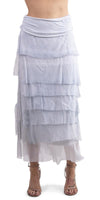 Siena Maxi Skirt - Gigi Moda - Made in Italy # 8601, Free Shipping, Gigi Moda, Made in Italy, OS, Ruffle, Silk