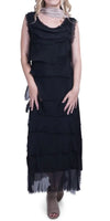 Siena Maxi Dress - Gigi Moda - Made in Italy # 100% Silk, Dress, Gigi Moda, Made in Italy, Maxi Dress, MOB DRESS, MOG DRESS, MOTHER OF GROOM DRESS, MOTHER OF THE BRIDE DRESS, one size, OS, Ruffle, ruffle dress, ruffled hem, RUFFLED DRESS, ruffles, Silk, Sleeveless, Tier Ruffle, tiered ruffle