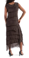 Siena Maxi Dress - Gigi Moda - Made in Italy # 100% Silk, Dress, Gigi Moda, Made in Italy, Maxi Dress, MOB DRESS, MOG DRESS, MOTHER OF GROOM DRESS, MOTHER OF THE BRIDE DRESS, one size, OS, Ruffle, ruffle dress, ruffled hem, RUFFLED DRESS, ruffles, Silk, Sleeveless, Tier Ruffle, tiered ruffle