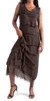 Siena Maxi Dress - Gigi Moda - Made in Italy # 100% Silk, Dress, Gigi Moda, Made in Italy, Maxi Dress, MOB DRESS, MOG DRESS, MOTHER OF GROOM DRESS, MOTHER OF THE BRIDE DRESS, one size, OS, Ruffle, ruffle dress, ruffled hem, RUFFLED DRESS, ruffles, Silk, Sleeveless, Tier Ruffle, tiered ruffle