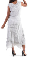 Siena Maxi Dress - Gigi Moda - Made in Italy # 100% Silk, Dress, Gigi Moda, Made in Italy, Maxi Dress, MOB DRESS, MOG DRESS, MOTHER OF GROOM DRESS, MOTHER OF THE BRIDE DRESS, one size, OS, Ruffle, ruffle dress, ruffled hem, RUFFLED DRESS, ruffles, Silk, Sleeveless, Tier Ruffle, tiered ruffle
