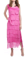 Siena Maxi Dress - Gigi Moda - Made in Italy # 100% Silk, Dress, Gigi Moda, Made in Italy, Maxi Dress, MOB DRESS, MOG DRESS, MOTHER OF GROOM DRESS, MOTHER OF THE BRIDE DRESS, one size, OS, Ruffle, ruffle dress, ruffled hem, RUFFLED DRESS, ruffles, Silk, Sleeveless, Tier Ruffle, tiered ruffle