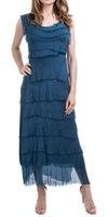 Siena Maxi Dress - Gigi Moda - Made in Italy # 100% Silk, Dress, Gigi Moda, Made in Italy, Maxi Dress, MOB DRESS, MOG DRESS, MOTHER OF GROOM DRESS, MOTHER OF THE BRIDE DRESS, one size, OS, Ruffle, ruffle dress, ruffled hem, RUFFLED DRESS, ruffles, Silk, Sleeveless, Tier Ruffle, tiered ruffle