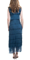 Siena Maxi Dress - Gigi Moda - Made in Italy # 100% Silk, Dress, Gigi Moda, Made in Italy, Maxi Dress, MOB DRESS, MOG DRESS, MOTHER OF GROOM DRESS, MOTHER OF THE BRIDE DRESS, one size, OS, Ruffle, ruffle dress, ruffled hem, RUFFLED DRESS, ruffles, Silk, Sleeveless, Tier Ruffle, tiered ruffle