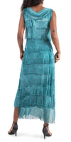 Siena Maxi Dress - Gigi Moda - Made in Italy # 100% Silk, Dress, Gigi Moda, Made in Italy, Maxi Dress, MOB DRESS, MOG DRESS, MOTHER OF GROOM DRESS, MOTHER OF THE BRIDE DRESS, one size, OS, Ruffle, ruffle dress, ruffled hem, RUFFLED DRESS, ruffles, Silk, Sleeveless, Tier Ruffle, tiered ruffle