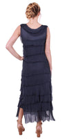 Siena Maxi Dress - Gigi Moda - Made in Italy # 100% Silk, Dress, Gigi Moda, Made in Italy, Maxi Dress, MOB DRESS, MOG DRESS, MOTHER OF GROOM DRESS, MOTHER OF THE BRIDE DRESS, one size, OS, Ruffle, ruffle dress, ruffled hem, RUFFLED DRESS, ruffles, Silk, Sleeveless, Tier Ruffle, tiered ruffle