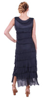Siena Maxi Dress - Gigi Moda - Made in Italy # 100% Silk, Dress, Gigi Moda, Made in Italy, Maxi Dress, MOB DRESS, MOG DRESS, MOTHER OF GROOM DRESS, MOTHER OF THE BRIDE DRESS, one size, OS, Ruffle, ruffle dress, ruffled hem, RUFFLED DRESS, ruffles, Silk, Sleeveless, Tier Ruffle, tiered ruffle