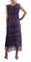 Siena Maxi Dress - Gigi Moda - Made in Italy # 100% Silk, Dress, Gigi Moda, Made in Italy, Maxi Dress, MOB DRESS, MOG DRESS, MOTHER OF GROOM DRESS, MOTHER OF THE BRIDE DRESS, one size, OS, Ruffle, ruffle dress, ruffled hem, RUFFLED DRESS, ruffles, Silk, Sleeveless, Tier Ruffle, tiered ruffle