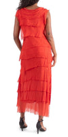 Siena Maxi Dress - Gigi Moda - Made in Italy # 100% Silk, Dress, Gigi Moda, Made in Italy, Maxi Dress, MOB DRESS, MOG DRESS, MOTHER OF GROOM DRESS, MOTHER OF THE BRIDE DRESS, one size, OS, Ruffle, ruffle dress, ruffled hem, RUFFLED DRESS, ruffles, Silk, Sleeveless, Tier Ruffle, tiered ruffle