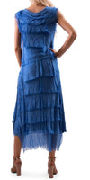 Siena Maxi Dress - Gigi Moda - Made in Italy # 100% Silk, Dress, Gigi Moda, Made in Italy, Maxi Dress, MOB DRESS, MOG DRESS, MOTHER OF GROOM DRESS, MOTHER OF THE BRIDE DRESS, one size, OS, Ruffle, ruffle dress, ruffled hem, RUFFLED DRESS, ruffles, Silk, Sleeveless, Tier Ruffle, tiered ruffle