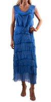 Siena Maxi Dress - Gigi Moda - Made in Italy # 100% Silk, Dress, Gigi Moda, Made in Italy, Maxi Dress, MOB DRESS, MOG DRESS, MOTHER OF GROOM DRESS, MOTHER OF THE BRIDE DRESS, one size, OS, Ruffle, ruffle dress, ruffled hem, RUFFLED DRESS, ruffles, Silk, Sleeveless, Tier Ruffle, tiered ruffle