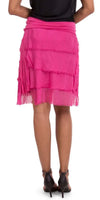 Siena Short Skirt - Gigi Moda - Made in Italy # 100% Silk, Made in Italy, OS, Ruffle, Silk, Skirt