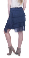 Siena Short Skirt - Gigi Moda - Made in Italy # 100% Silk, Made in Italy, OS, Ruffle, Silk, Skirt