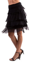 Siena Short Skirt - Gigi Moda - Made in Italy # 100% Silk, Made in Italy, OS, Ruffle, Silk, Skirt