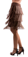 Siena Short Skirt - Gigi Moda - Made in Italy # 100% Silk, Made in Italy, OS, Ruffle, Silk, Skirt