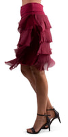 Siena Short Skirt - Gigi Moda - Made in Italy # 100% Silk, Made in Italy, OS, Ruffle, Silk, Skirt