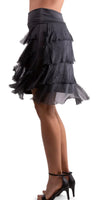 Siena Short Skirt - Gigi Moda - Made in Italy # 100% Silk, Made in Italy, OS, Ruffle, Silk, Skirt