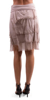 Siena Short Skirt - Gigi Moda - Made in Italy # 100% Silk, Made in Italy, OS, Ruffle, Silk, Skirt