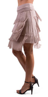 Siena Short Skirt - Shop Gigi Moda - Made in Italy # 100% Silk, Made in Italy, OS, Ruffle, Silk, Skirt