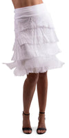 Siena Short Skirt - Gigi Moda - Made in Italy # 100% Silk, Made in Italy, OS, Ruffle, Silk, Skirt