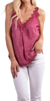 Demi Cami - Gigi Moda - Made in Italy # Blouse, Cami, DEEP V-NECK, free shipping, Gigi Moda, italian top, Made in Italy, OS, resort, resort wear, Top