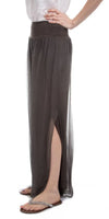 Jasmin Slit Pant - Gigi Moda - Made in Italy # fall, free shipping, Made in Italy, OS, resort, resort wear, Silk, Slit, spring, summer, winter