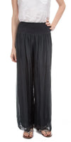 Jasmin Slit Pant - Gigi Moda - Made in Italy # fall, free shipping, Made in Italy, OS, resort, resort wear, Silk, Slit, spring, summer, winter