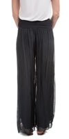 Jasmin Slit Pant - Gigi Moda - Made in Italy # fall, free shipping, Made in Italy, OS, resort, resort wear, Silk, Slit, spring, summer, winter