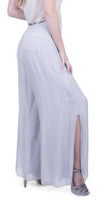 Jasmin Slit Pant - Gigi Moda - Made in Italy # fall, free shipping, Made in Italy, OS, resort, resort wear, Silk, Slit, spring, summer, winter
