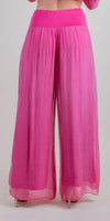 Jasmin Slit Pant - Gigi Moda - Made in Italy # fall, free shipping, Made in Italy, OS, resort, resort wear, Silk, Slit, spring, summer, winter