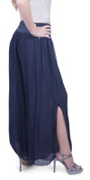 Jasmin Slit Pant - Gigi Moda - Made in Italy # fall, free shipping, Made in Italy, OS, resort, resort wear, Silk, Slit, spring, summer, winter