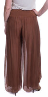 Jasmin Slit Pant - Gigi Moda - Made in Italy # fall, free shipping, Made in Italy, OS, resort, resort wear, Silk, Slit, spring, summer, winter