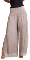Jasmin Slit Pant - Gigi Moda - Made in Italy # fall, free shipping, Made in Italy, OS, resort, resort wear, Silk, Slit, spring, summer, winter