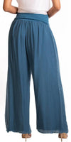 Jasmin Slit Pant - Gigi Moda - Made in Italy # fall, free shipping, Made in Italy, OS, resort, resort wear, Silk, Slit, spring, summer, winter