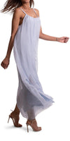 Venus Silk Dress - Gigi Moda - Made in Italy # 100% Silk, Dress, Gigi Moda, Made in Italy, Maxi Dress, OS, resort, resort wear, Silk, Sleeveless, Spaghetti Strap, washable