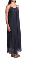 Venus Silk Dress - Gigi Moda - Made in Italy # 100% Silk, Dress, Gigi Moda, Made in Italy, Maxi Dress, OS, resort, resort wear, Silk, Sleeveless, Spaghetti Strap, washable
