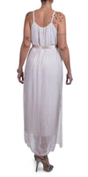 Venus Silk Dress - Gigi Moda - Made in Italy # 100% Silk, Dress, Gigi Moda, Made in Italy, Maxi Dress, OS, resort, resort wear, Silk, Sleeveless, Spaghetti Strap, washable