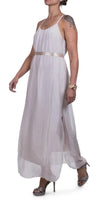 Venus Silk Dress - Gigi Moda - Made in Italy # 100% Silk, Dress, Gigi Moda, Made in Italy, Maxi Dress, OS, resort, resort wear, Silk, Sleeveless, Spaghetti Strap, washable