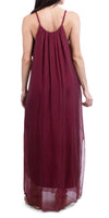 Venus Silk Dress - Gigi Moda - Made in Italy # 100% Silk, Dress, Gigi Moda, Made in Italy, Maxi Dress, OS, resort, resort wear, Silk, Sleeveless, Spaghetti Strap, washable