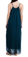Venus Silk Dress - Gigi Moda - Made in Italy # 100% Silk, Dress, Gigi Moda, Made in Italy, Maxi Dress, OS, resort, resort wear, Silk, Sleeveless, Spaghetti Strap, washable