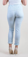 Poluma Pants - Gigi Moda - Made in Italy # Cropped pants, drawstring, drawstring pants, Gigi Moda, lightweight, made in italy, Pants, plain, pockets, stretch