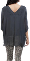 Diana Top - Gigi Moda - Made in Italy # 100% Silk, Blouse, free shipping, Gigi Moda, italian top, Made in Italy, OS, resort, resort wear, Silk, Top, washable