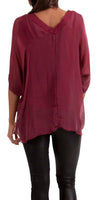 Diana Top - Gigi Moda - Made in Italy # 100% Silk, Blouse, free shipping, Gigi Moda, italian top, Made in Italy, OS, resort, resort wear, Silk, Top, washable